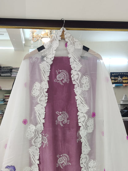 Atharva Heritage Hakooba Embroidery Masterpiece: A Luxurious Ensemble" CO017