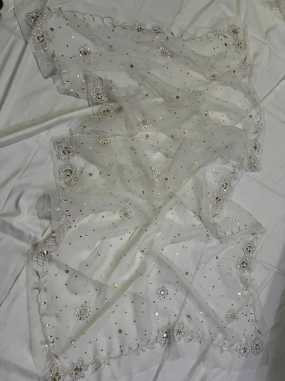 Atharva Heritage Pure Silk Organza Unstitched Lehenga with Handcrafted Mukesh Kamdhani Work – 18 Kalis | Dyeable | Premium Bridal & Festive Wear MKSOUL768