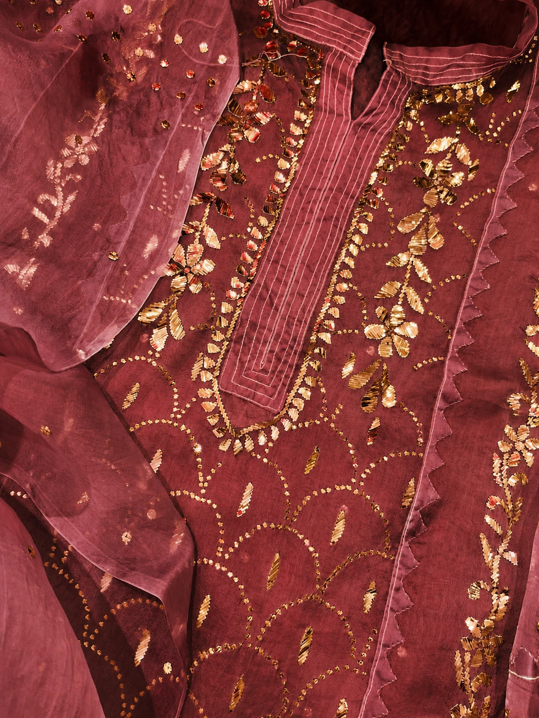Atharva Heritage Sheer Luxury /Premium Lucknowi Semi Stitched Collection SHEER000791