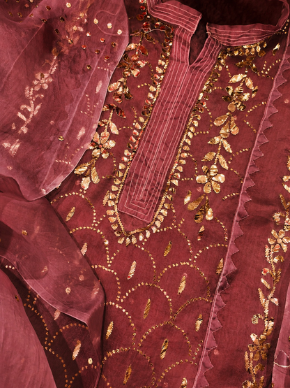 Atharva Heritage Sheer Luxury /Premium Lucknowi Semi Stitched Collection SHEER000791