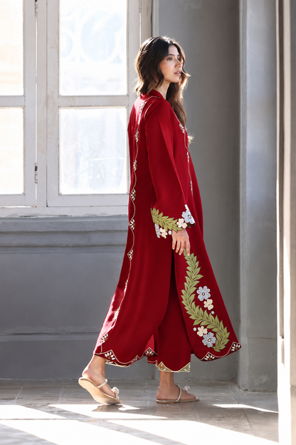Atharva Heritage Elegant Pure Raw Silk (80g) Pakistani Co-ord Set – Kurta & Pants Complimentary Dupatta RWS801