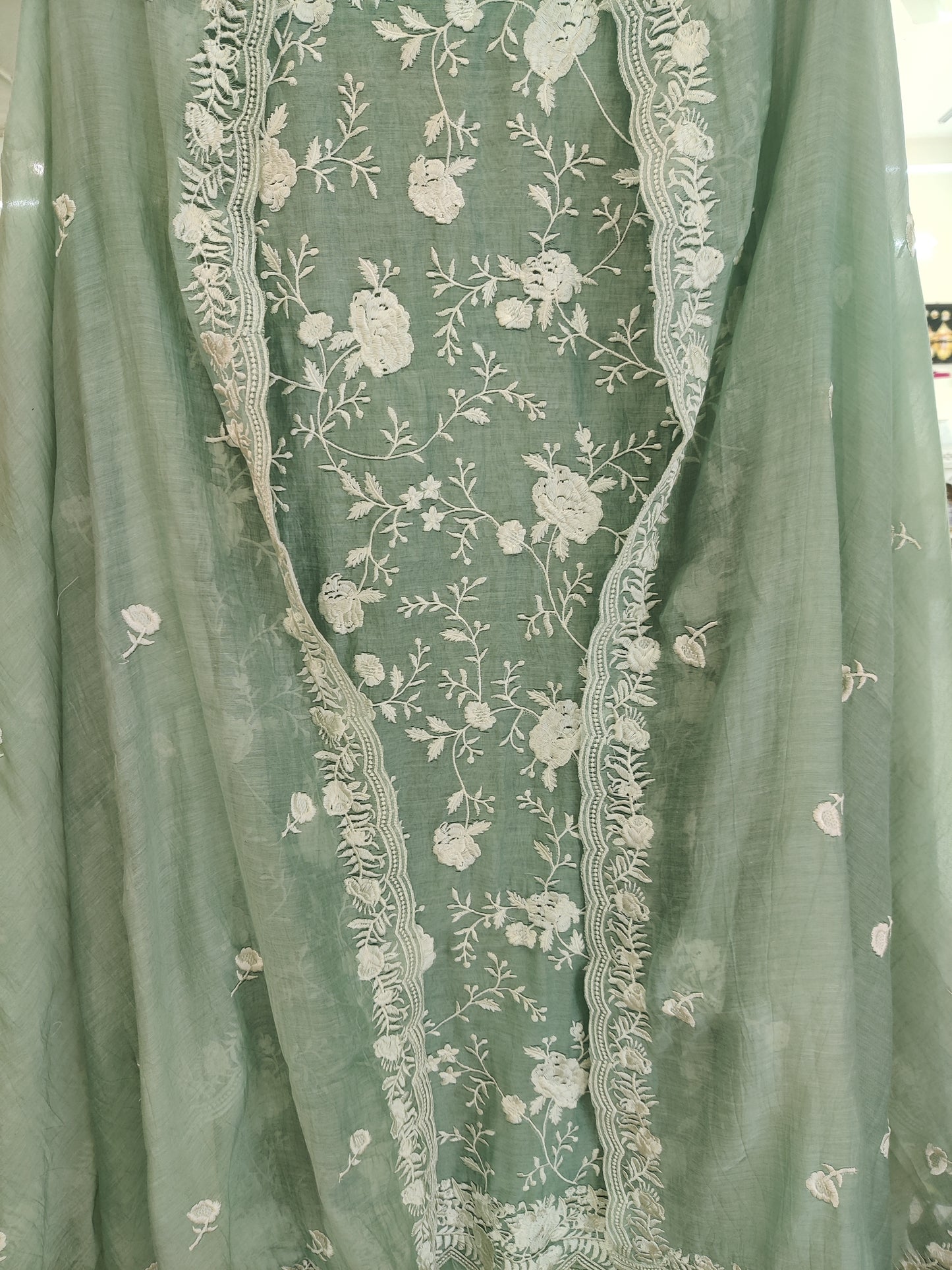 PURE MUL CHANDERI PARSI GARA SUIT MCH001P Pista