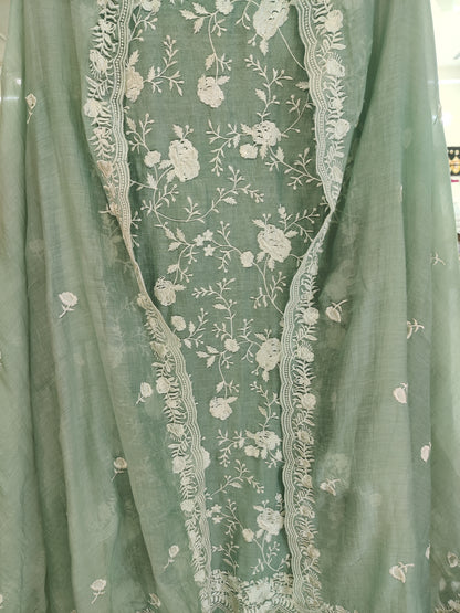 PURE MUL CHANDERI PARSI GARA SUIT MCH001P Pista