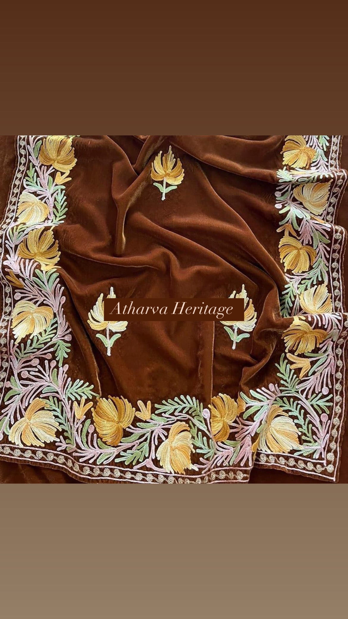 Atharva Heritage/Kashmiri Embroidered The Winter Velvet Edits VLO0161