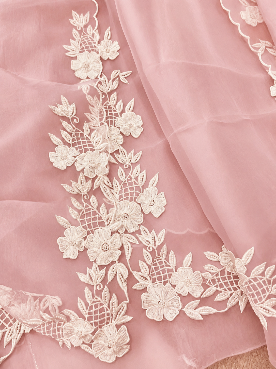 Atharva Heritage Pure Organza Silk Pakistani Suit with Pearl Parsi Embroidery AH181331176