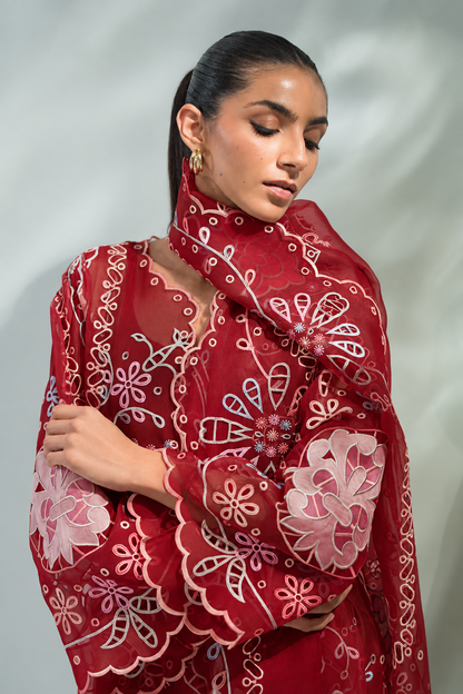 ATHARVA HERITAGE Pure Silk Organza with Cutwork Pakistani Suit~✨🌼