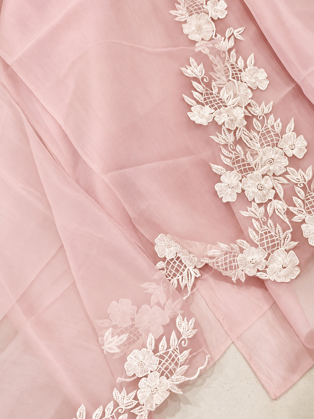 Atharva Heritage Pure Organza Silk Pakistani Suit with Pearl Parsi Embroidery AH181331176