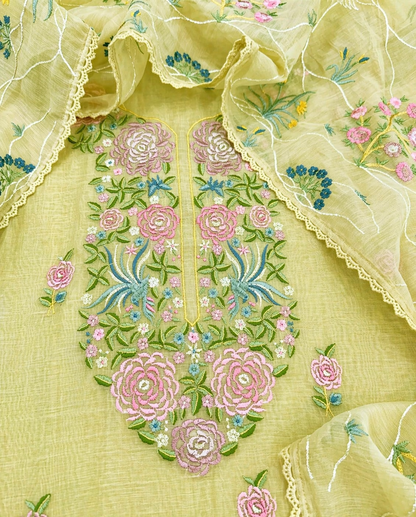 ATHARVA HERITAGE PURE MUL CHANDERI PARSI GARA SUIT MCH0072P