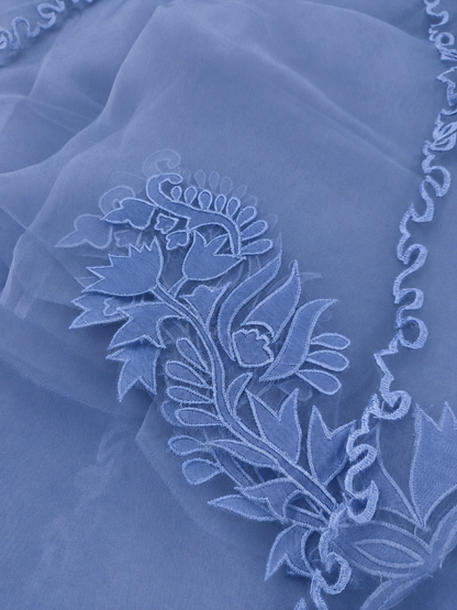 Atharva Heritage Sheer Luxury Ready to Wear Pakistani Appliqué  Unstitched Suit SLP0507 Pastel Lilac