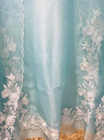 Atharva Heritage Pure Organza Silk Pakistani Suit with Pearl Parsi Embroidery AH181331176