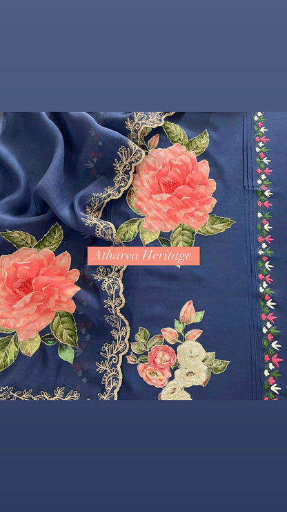 Atharva PURE Mul CHANDER Printed Applique SUIT CH17512