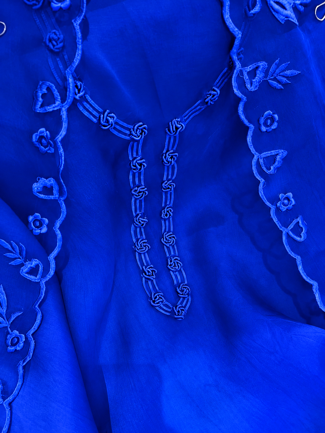 Atharva Heritage Enchanting Elegance: Pure Satin Silk Organza 80 Grams  Pakistani Suits Adorned Monochrome Embroidery AH1813673