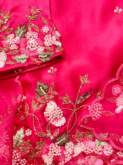 Atharva Heritage Premium Hand-Embroidered Farshi Salwar Suit in Pure Satin Silk PSSF145
