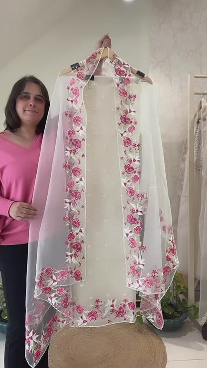 SHEER LUXURY PARSI GARA SUIT SHEER008