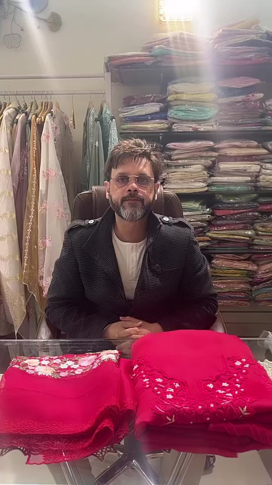 Atharva Heritage Sheer Luxury Pure Silk Organza Ready to Wear Pakistani Suit SLP003