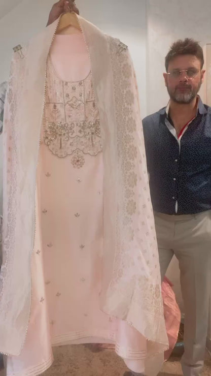 ATHARVA Hand Embroidery Salwar Kameez/Chanderi Ladies Suit/Banarsi Silk Dupatta/Zardozi Embroidery /Custom Stitch Unstitch/Embroidery/Gift/CH16793