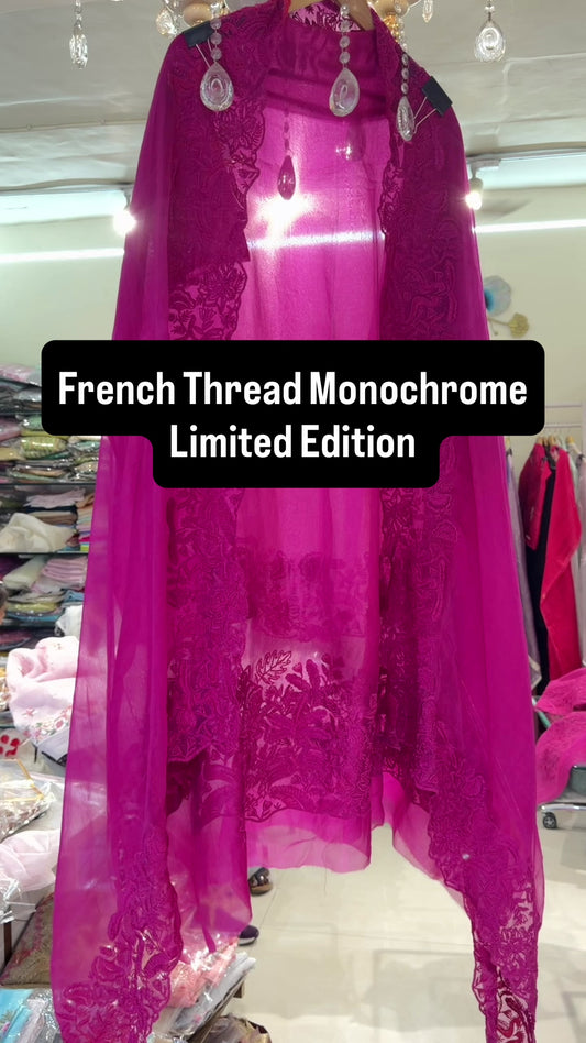 Atharva Heritage Sheer Luxury Trousseau Collection unstitched Suit FRONT BACK N SLEEVES EMBROIDERED SLP00589