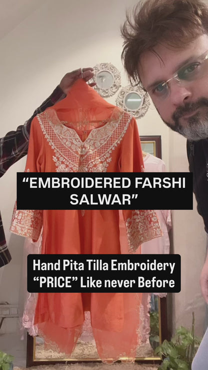 Atharva Heritage Pure Chanderi silk   80 Grams Pita Embroidered PRP0011