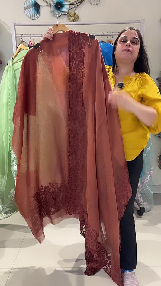 Atharva Heritage Sheer Luxury Trousseau Collection unstitched Suit FRONT BACK N SLEEVES EMBROIDERED SLP00589