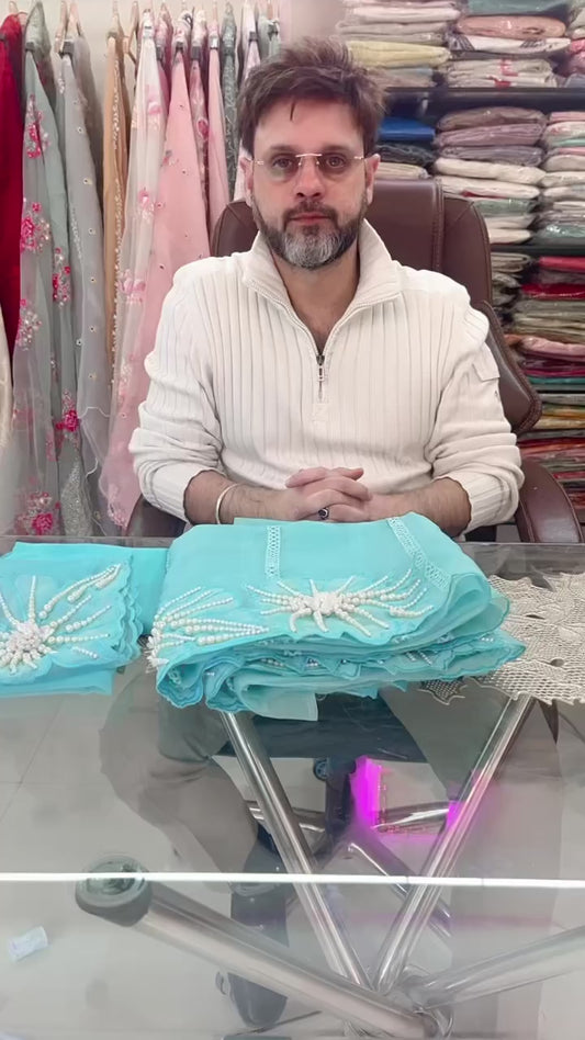 ATHARVA HERITAGE Sheer Luxury Ready to Wear Pakistani Appliqué Suit SLP05055