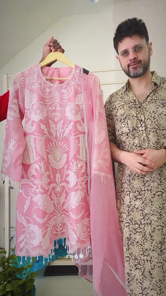 Atharva Heritage Sheer Luxury Ready to Wear Pakistani Coord Set With Pants/Farshi Salwar Sizes S To 9XL  SLP008