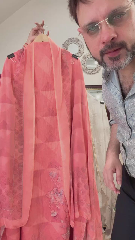 ATHARVA HERITAGE SUMMER VIBES /PURE MUL COTTON COP018 PEACH