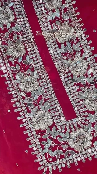 ATHARVA HERITAGE Sheer Luxury PURE SILK ORGANZA HAND EMBROIDERED KURTA WITH CROSS STITCH EMBROIDERED DUPATTA Collection SLR00951