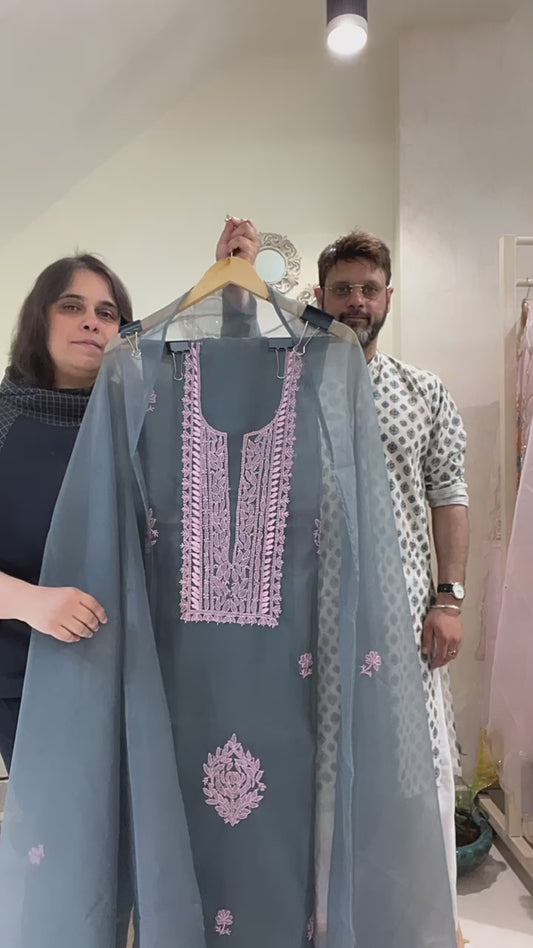 Atharva Heritage Sheer Luxury /Premium Lucknowi Collection Sheer00088-3