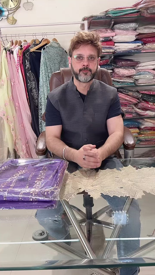 Atharva Heritage Sheer Luxury /Premium Lucknowi Semi Stitched Collection SHEER000791