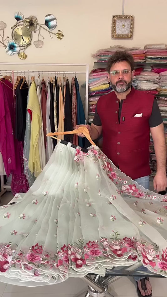 Atharva Heritage Timeless Elegance – Saree in Pure Silk Organza 45 Grams SSO167