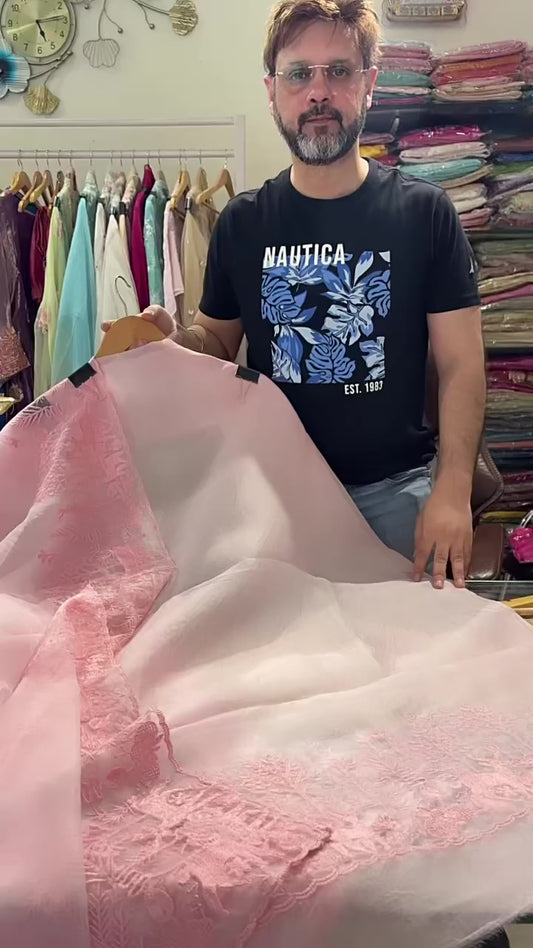 Atharva Heritage Sheer Luxury Trousseau Collection unstitched Suit FRONT BACK N SLEEVES EMBROIDERED SLP00589