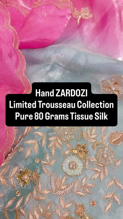 Atharva Heritage MAHARANI LUXURY Hand woven Tissue  SILK SUIT MC0020