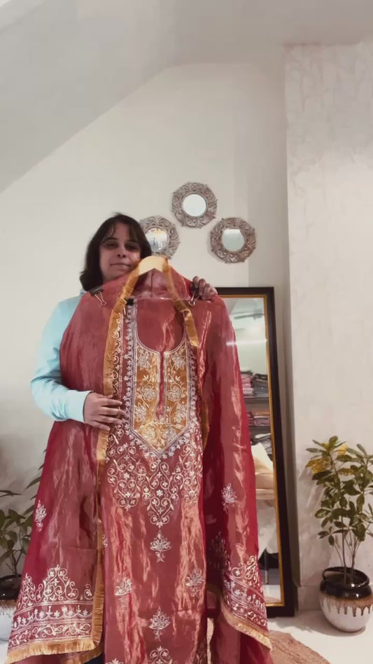 Atharva Heritage MAHARANI LUXURY TISSUE SILK SUIT MTC001B