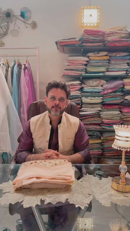 ATHARVA HERITAGE Pure Satin Silk   with Complete Hand Zardozi embroidered Farshi Salwar  Pakistani Suit~✨🌼 AH-1813-31-907