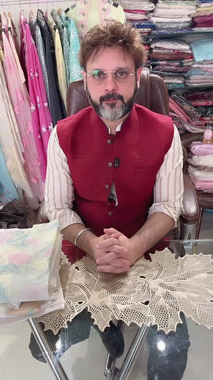 ATHARVA HERITAGE The Ultimate Designer Pakistani Suit in Ivory – Four-Layer Hand-Embroidered Couture Ensemble AH13184LPS