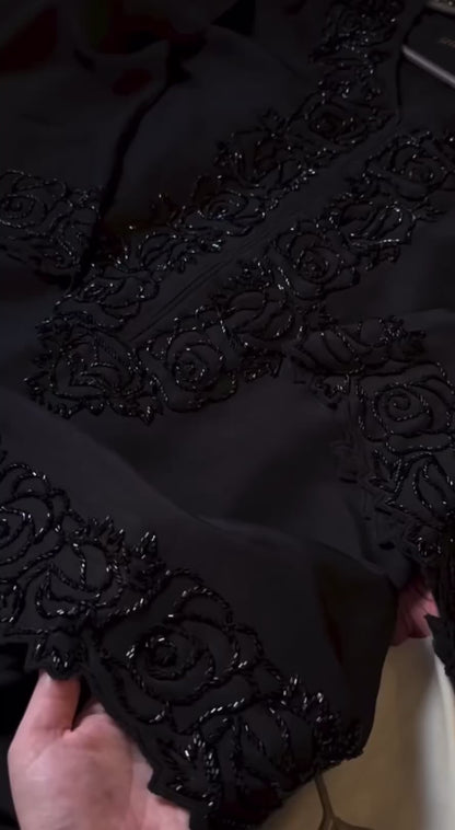 Atharva Luxe – Pure Silk Luxury Kurta Set with Handcrafted Ghera Sleeves & Organza Dupatta PSH0068-B