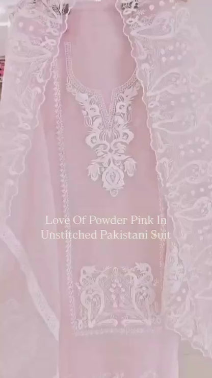 ATHARVA HERITAGE Sheer Luxury Pakistani unstitched Suit SLP001P Powder Pink